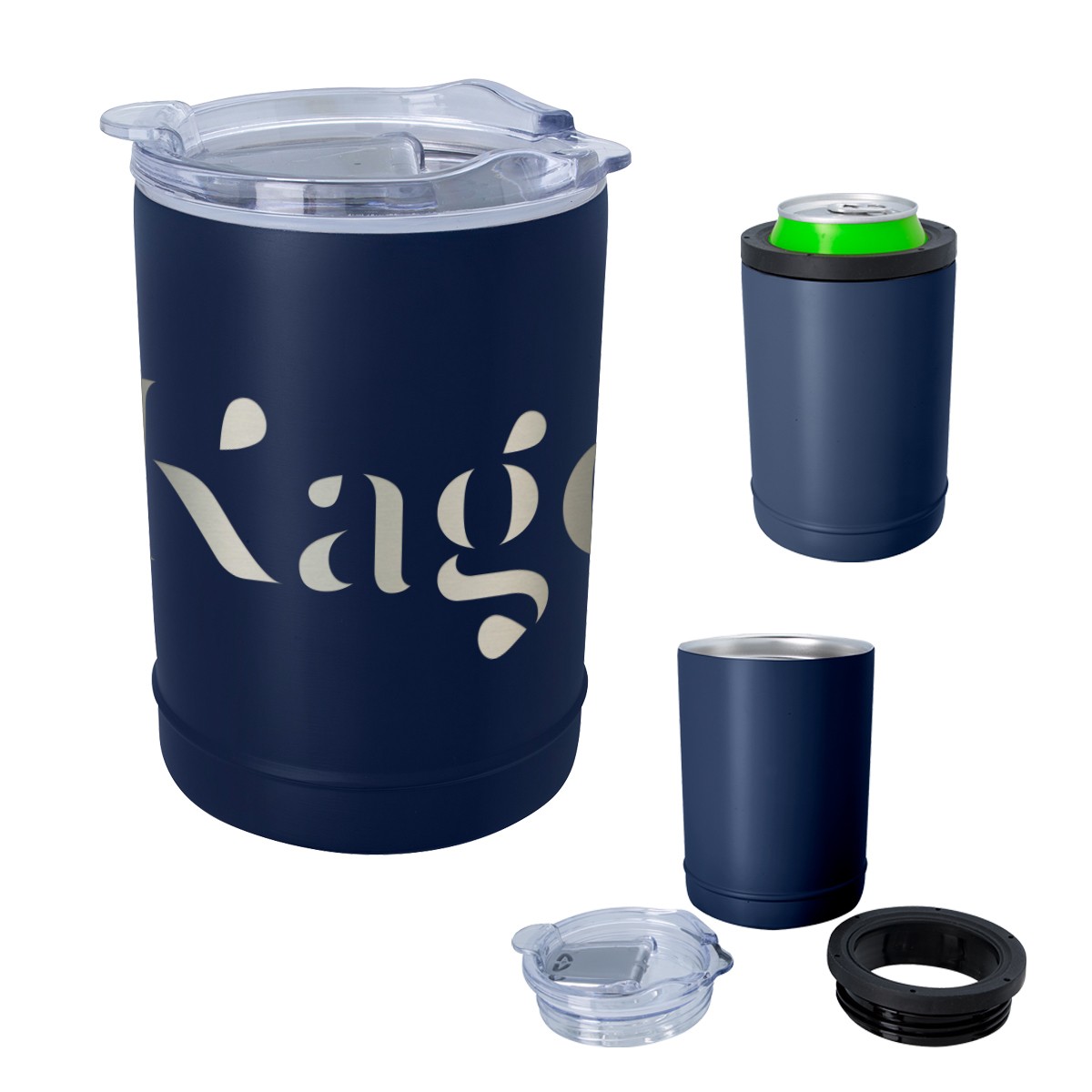Picture of 2-in-1 Full Laser Copper Insulated Beverage Holder And Tumbler