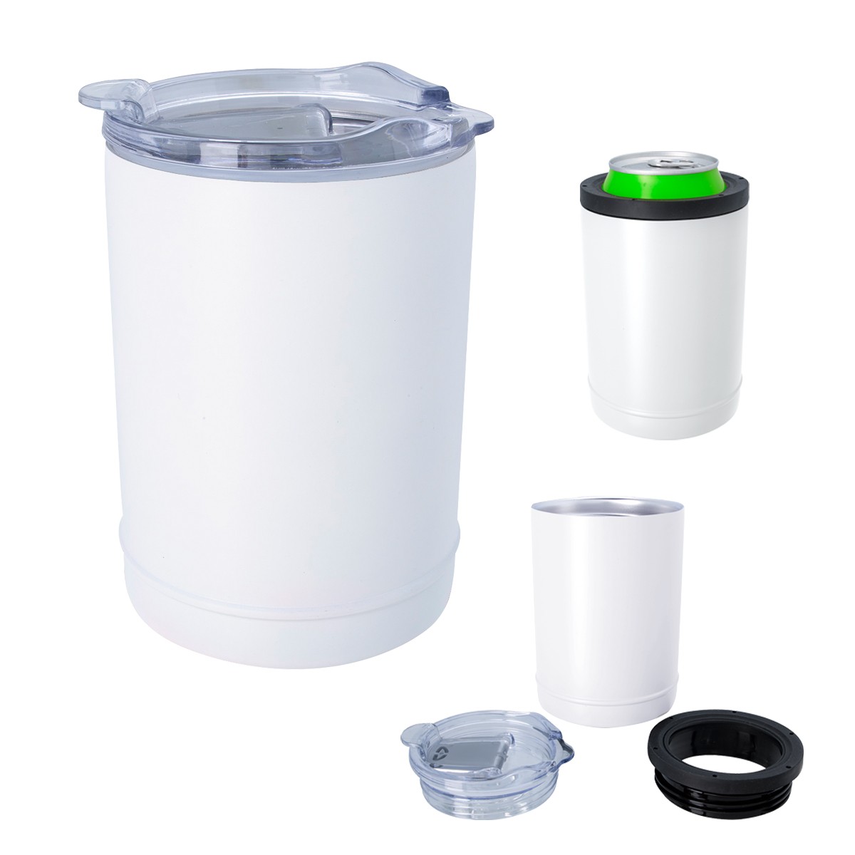Picture of 2-in-1 Full Laser Copper Insulated Beverage Holder And Tumbler