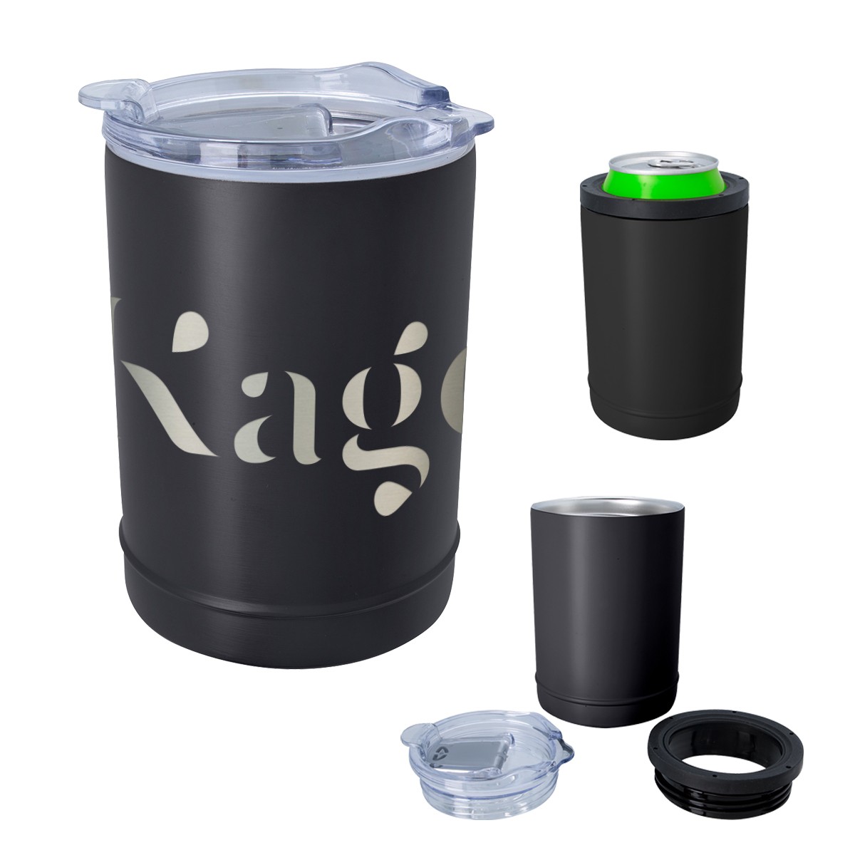 Picture of 2-in-1 Full Laser Copper Insulated Beverage Holder And Tumbler
