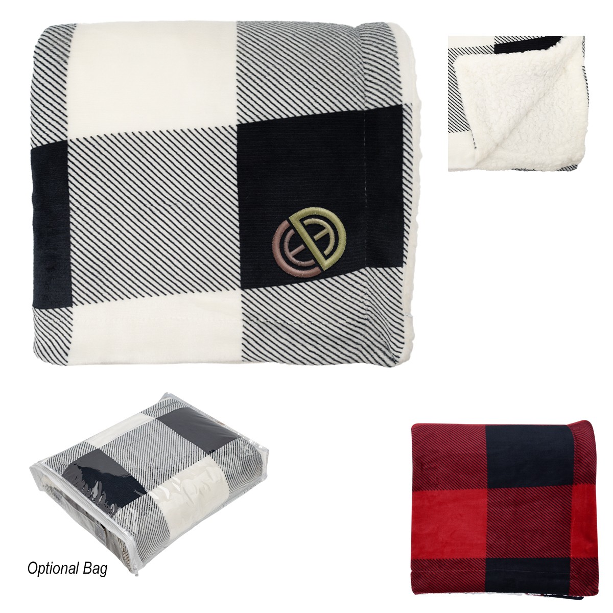 Picture of Buffalo Plaid Sherpa Blanket