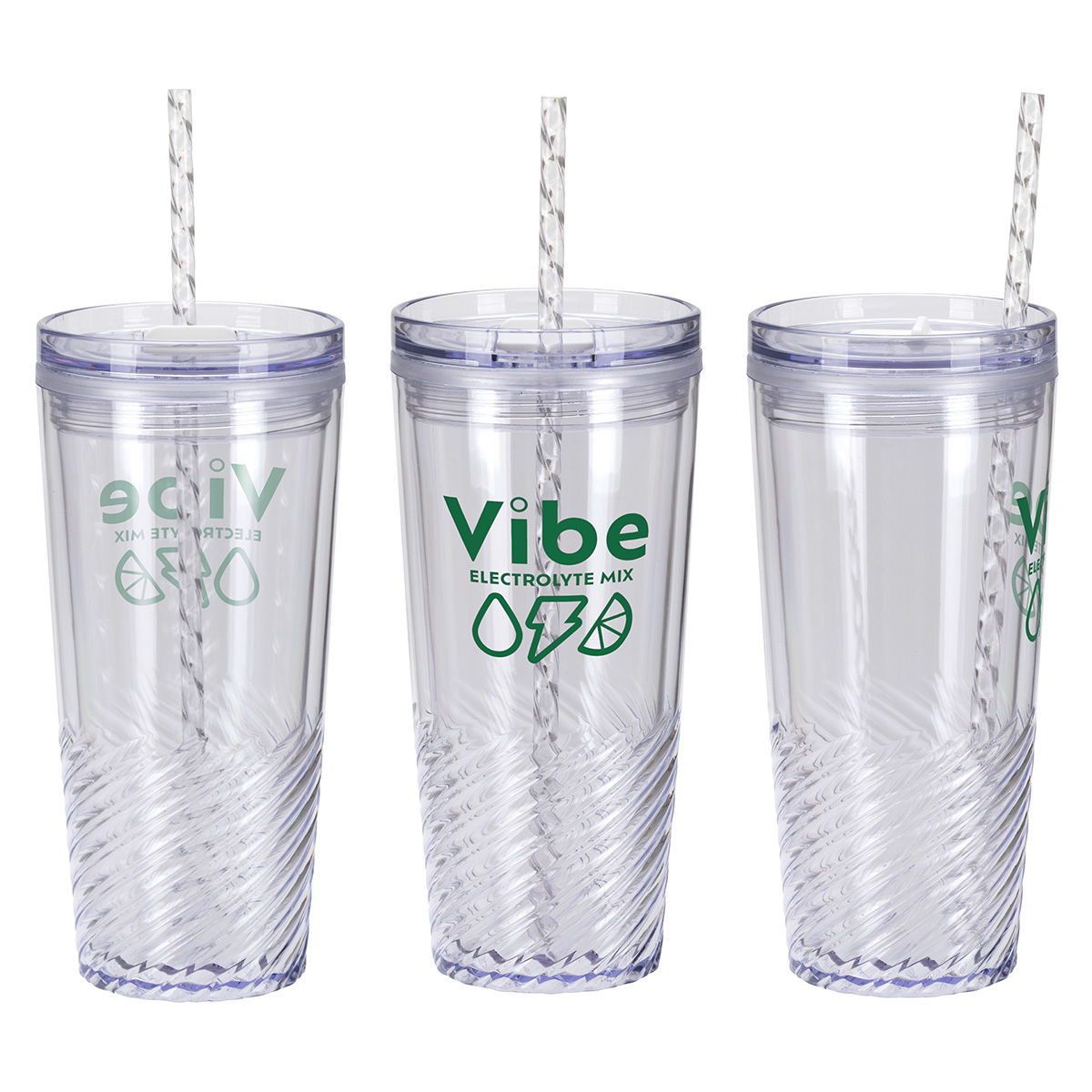 Picture of Clio 20 oz 2-in-1 Recycled Acrylic Straw Tumbler
