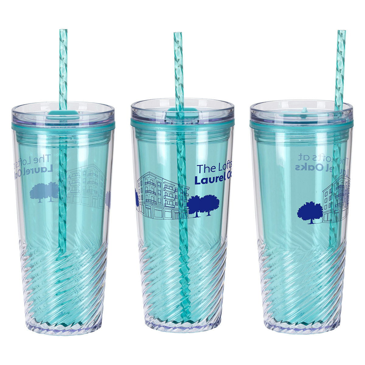 Picture of Clio 20 oz 2-in-1 Recycled Acrylic Straw Tumbler