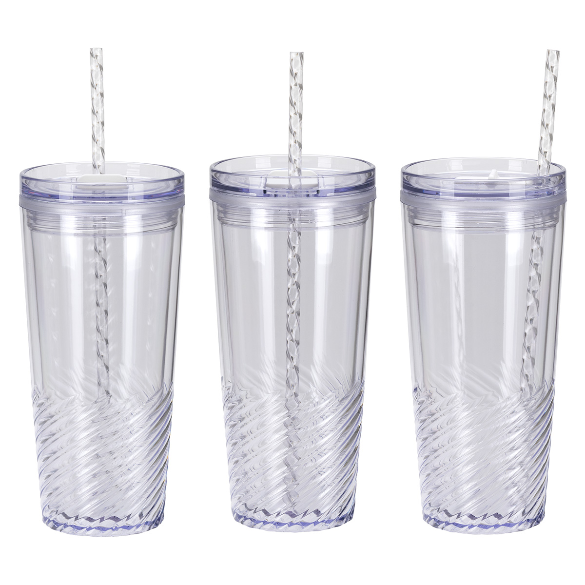 Picture of Clio 20 oz 2-in-1 Recycled Acrylic Straw Tumbler