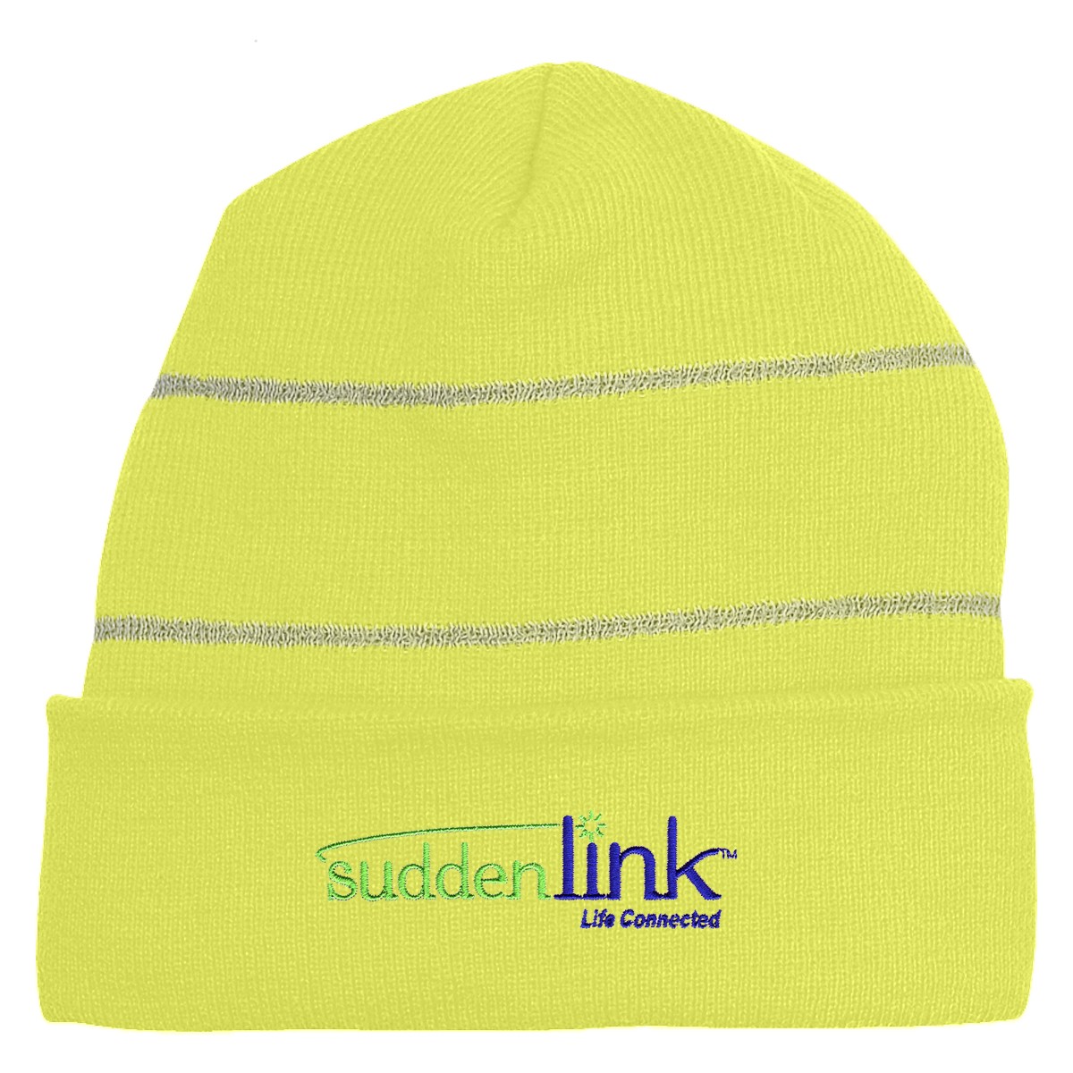 Picture of Knit Cuff Beanie With Reflective Stripes