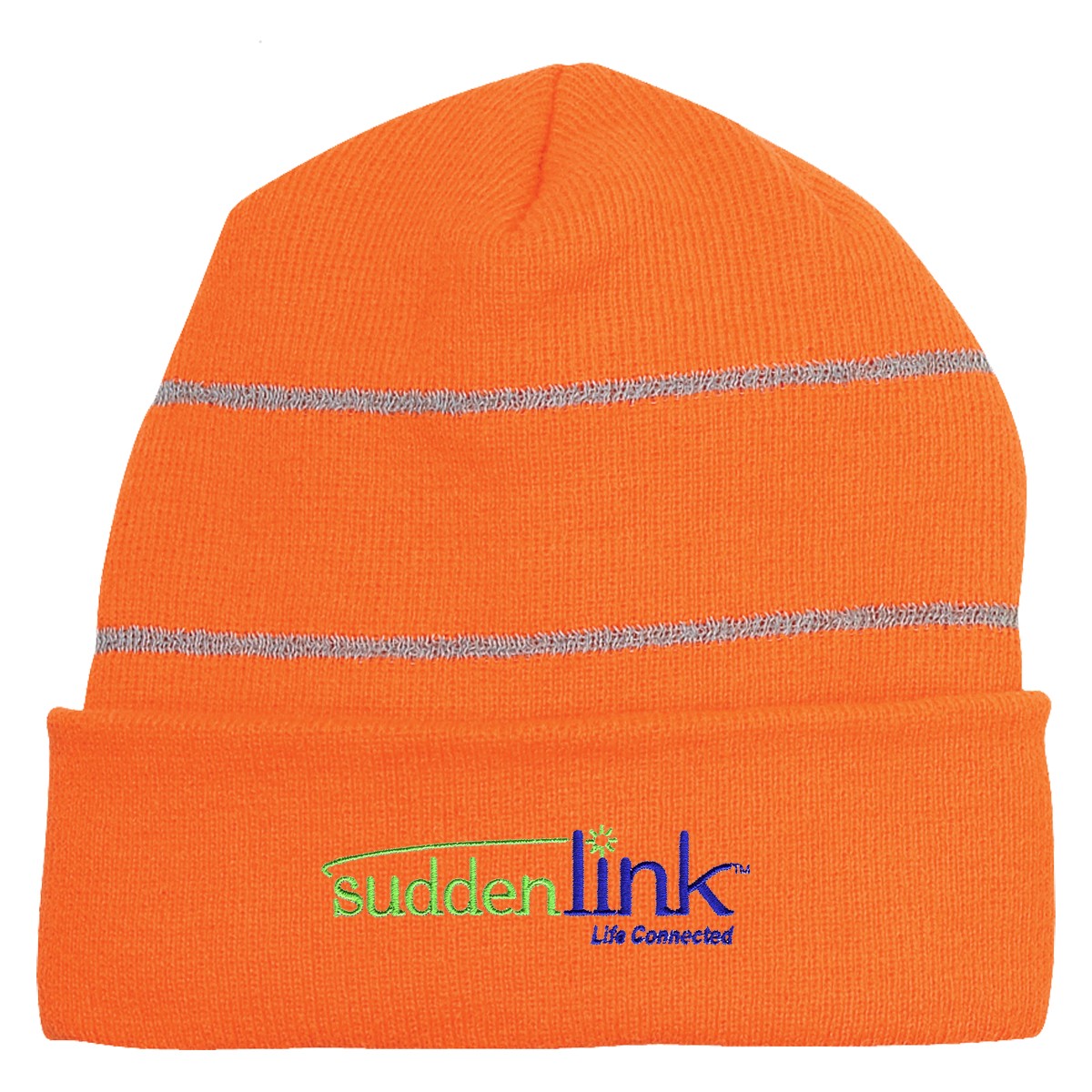 Picture of Knit Cuff Beanie With Reflective Stripes
