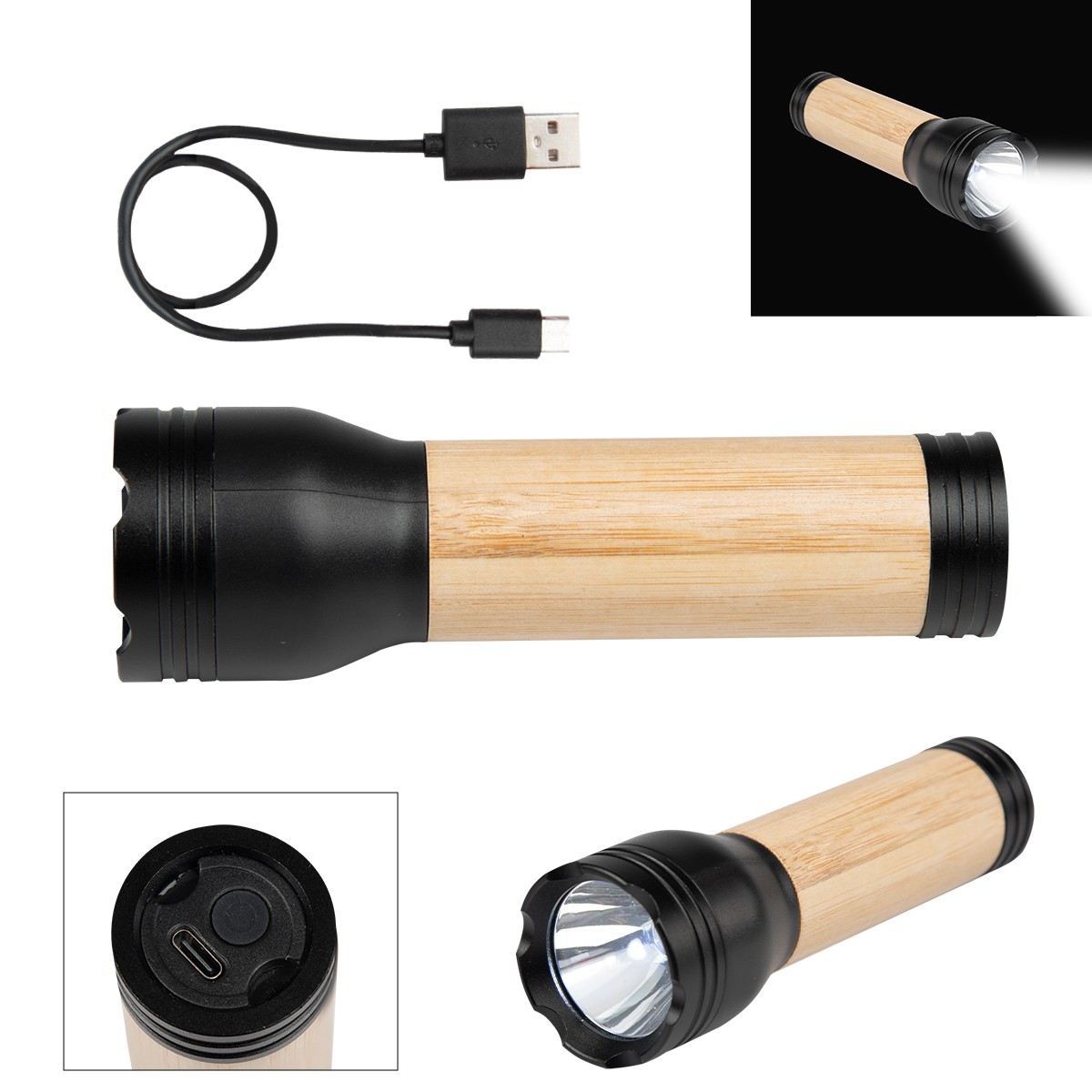 Picture of Bamboo Rechargeable Led Flashlight