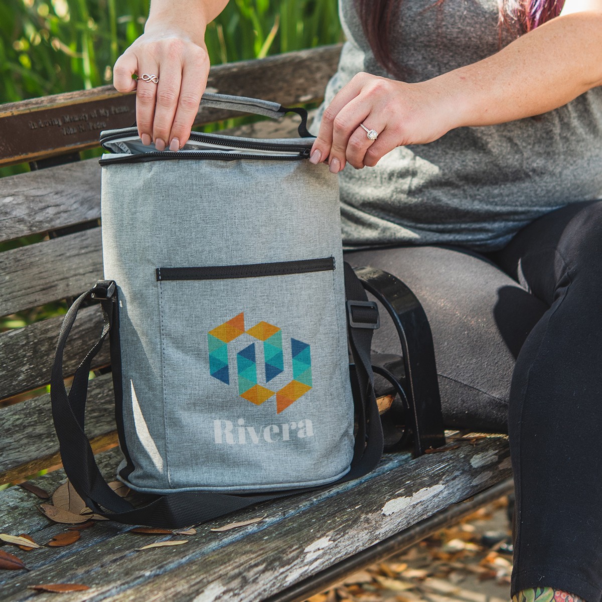 Picture of Gather Round Heathered Cooler Bag
