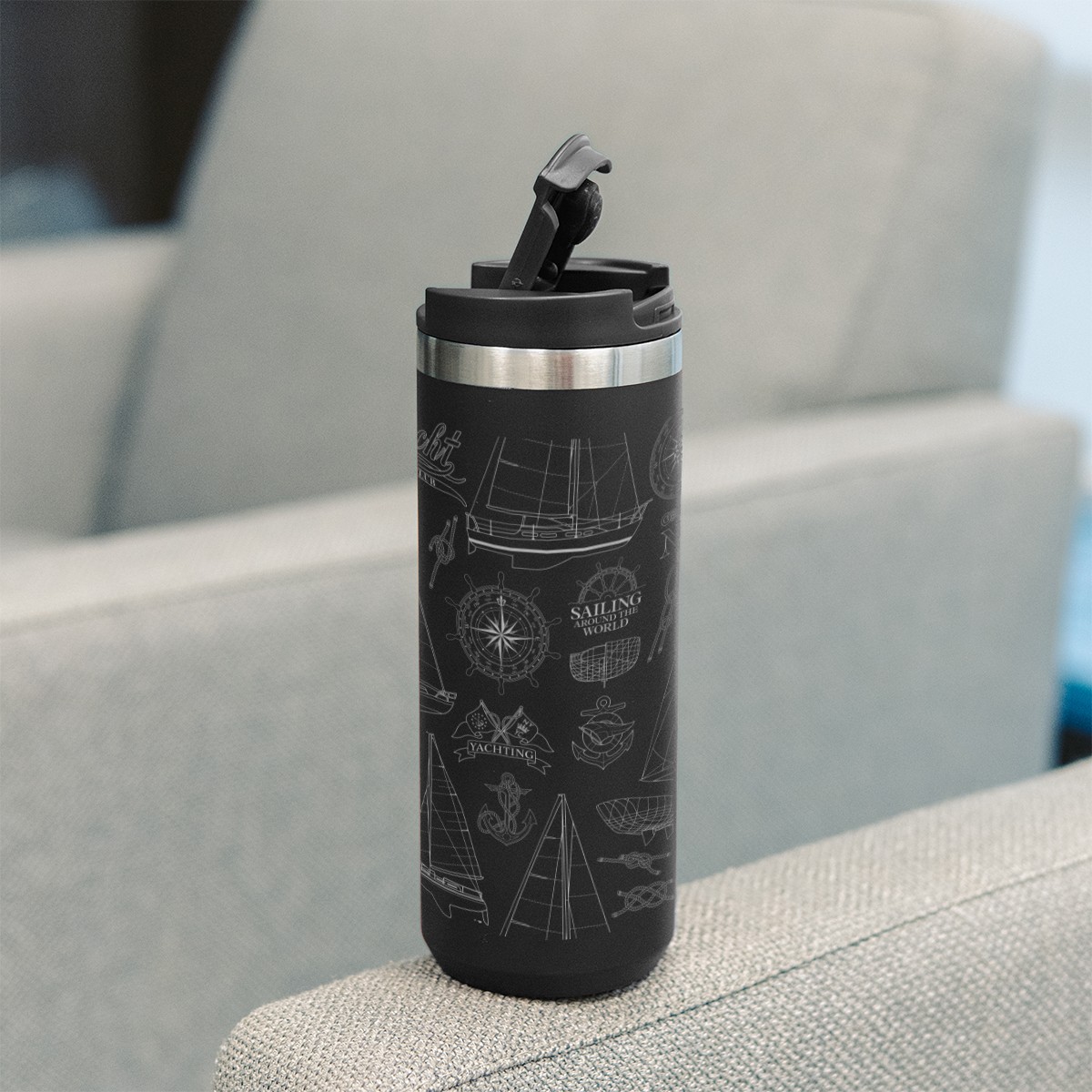 Picture of 18 Oz. Full Laser Sienna Stainless Steel Bottle