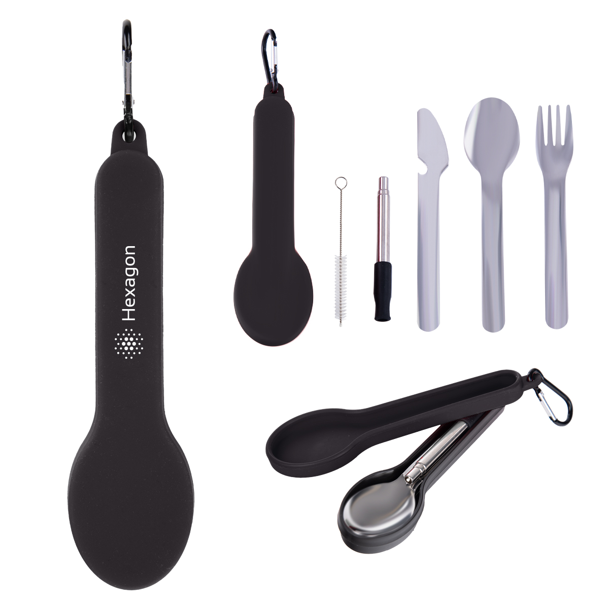 Picture of Travel Utensil Set With Silicone Holder