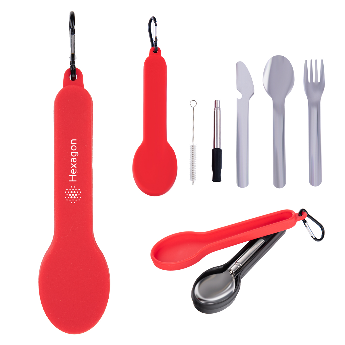 Picture of Travel Utensil Set With Silicone Holder