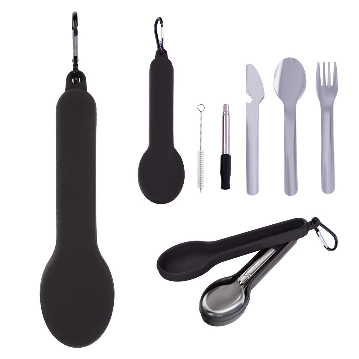 Picture of Travel Utensil Set With Silicone Holder