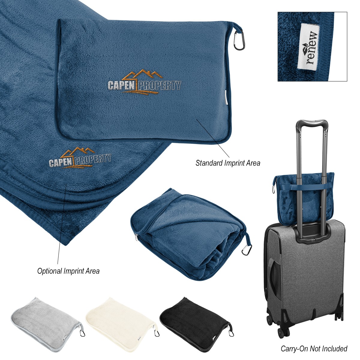 Picture of En Route Rpet Travel Blanket With Trolley Pillow Pouch