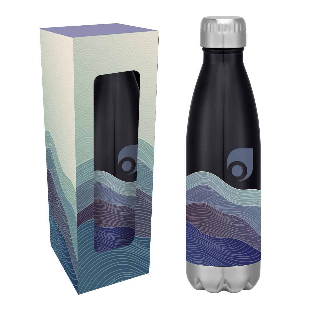 Picture of 16 Oz. Full Color Swiggy Stainless Steel Bottle With Custom Window Box