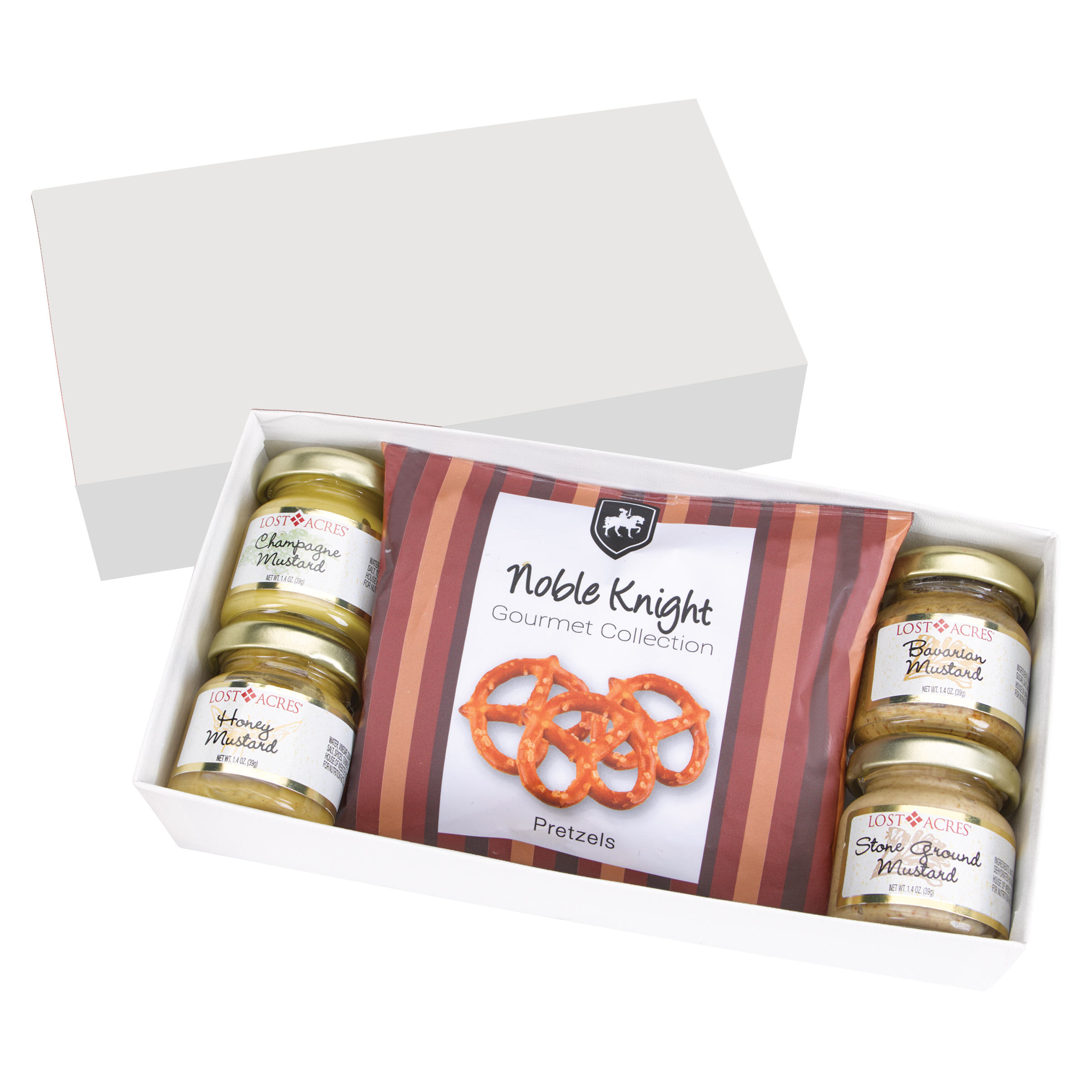 Picture of Gourmet Mustard Set With Pretzels In Gift Box