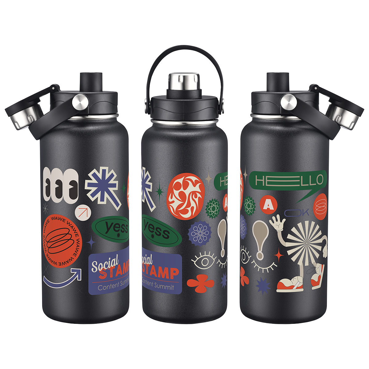 Picture of Bresso 34 oz Vacuum Insulated Bottle with Twist Top Spout