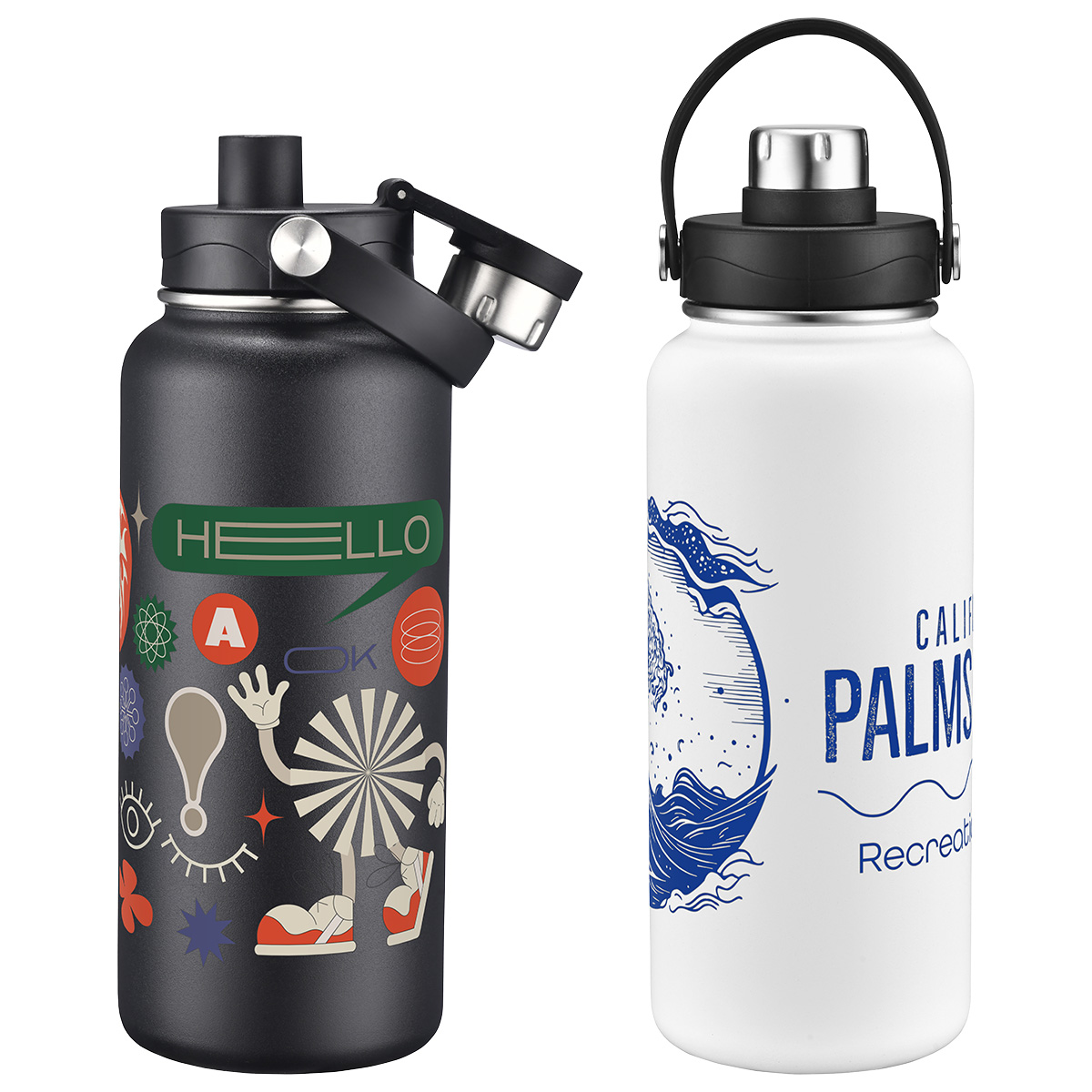 Picture of Bresso 34 oz Vacuum Insulated Bottle with Twist Top Spout