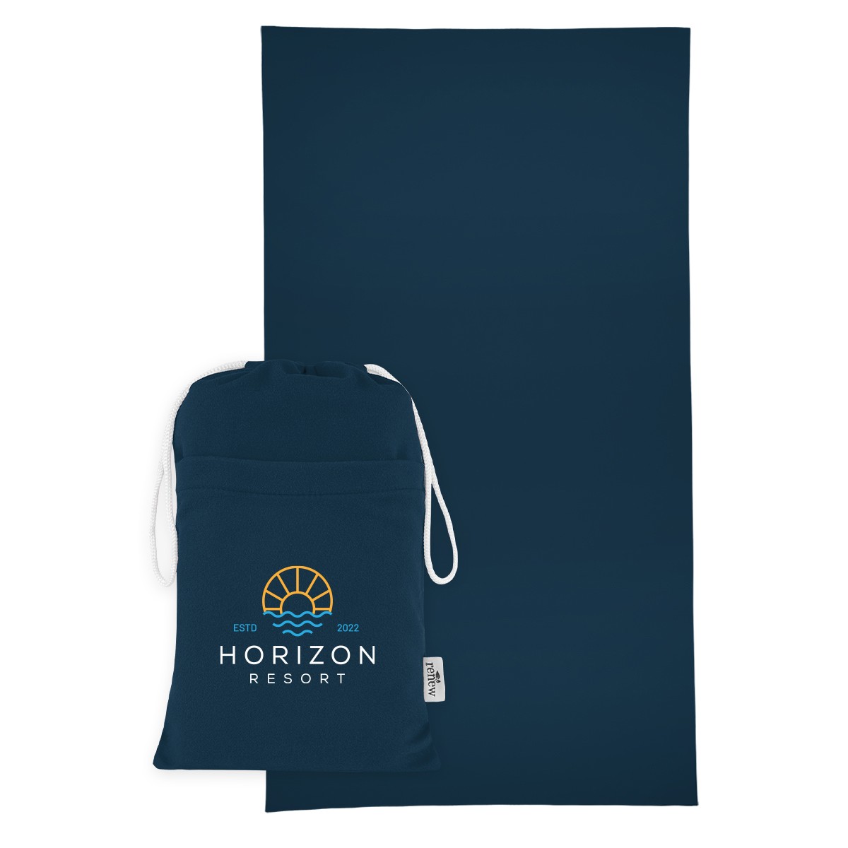 Picture of Sand-free Rpet Beach Towel With Pouch