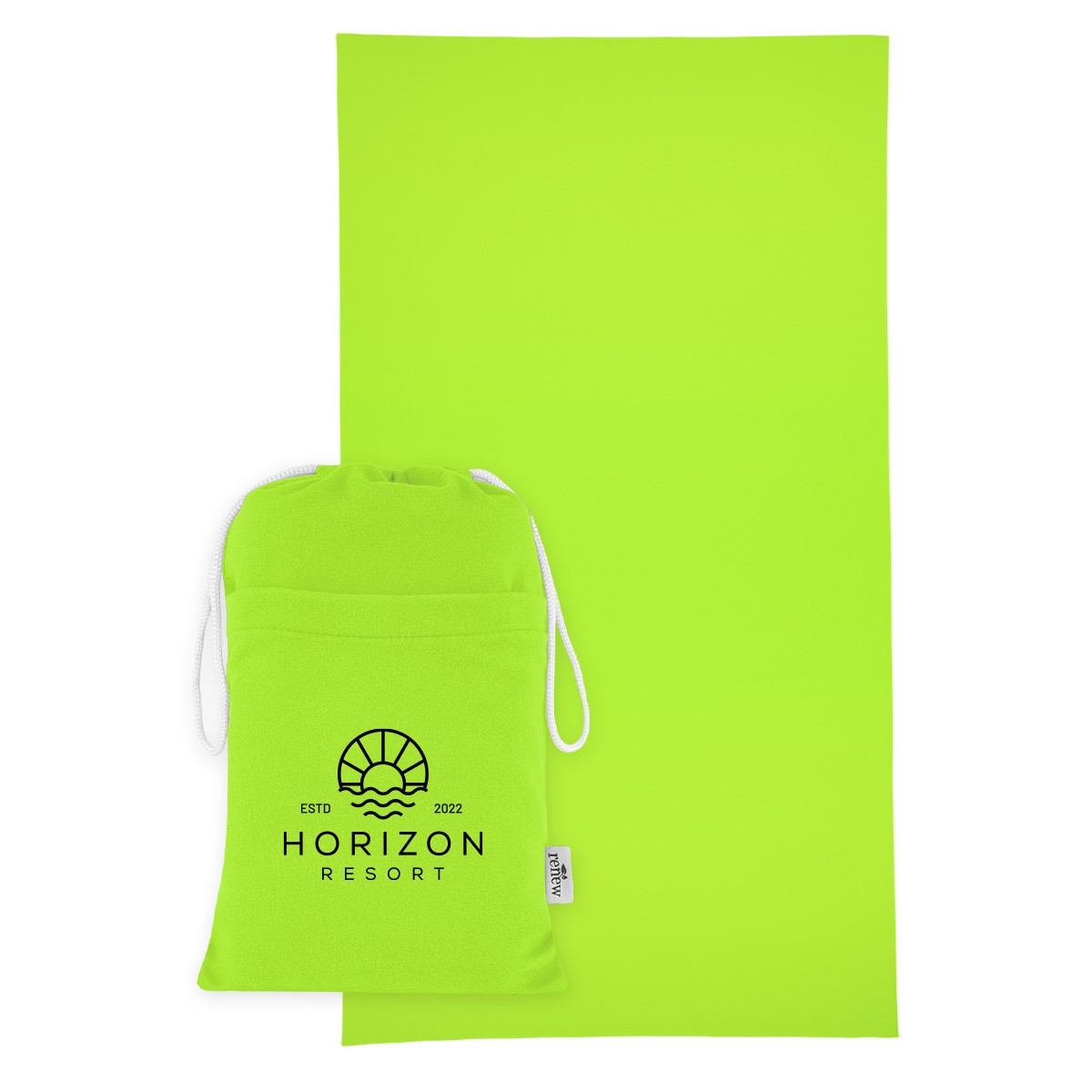 Picture of Sand-free Rpet Beach Towel With Pouch