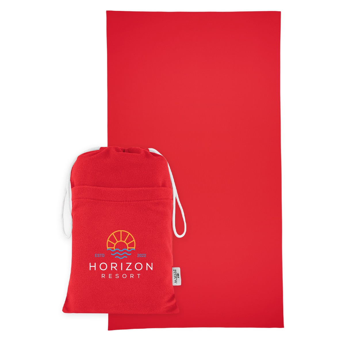 Picture of Sand-free Rpet Beach Towel With Pouch