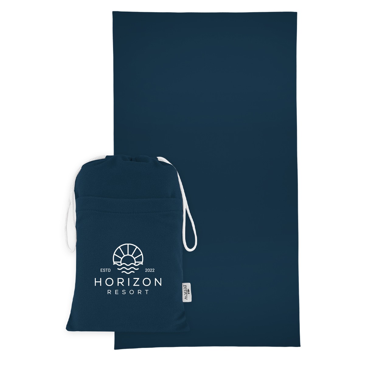 Picture of Sand-free Rpet Beach Towel With Pouch