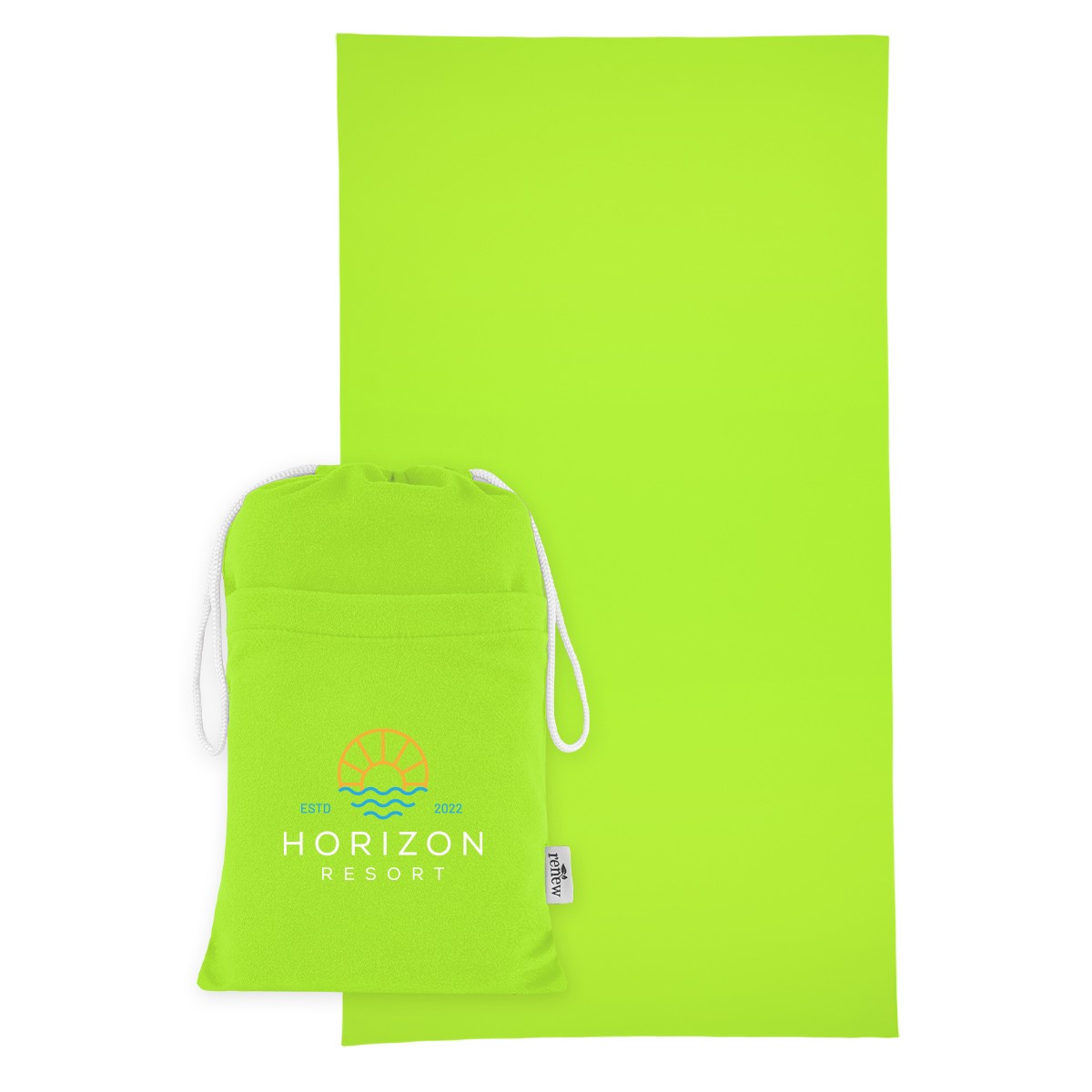 Picture of Sand-free Rpet Beach Towel With Pouch