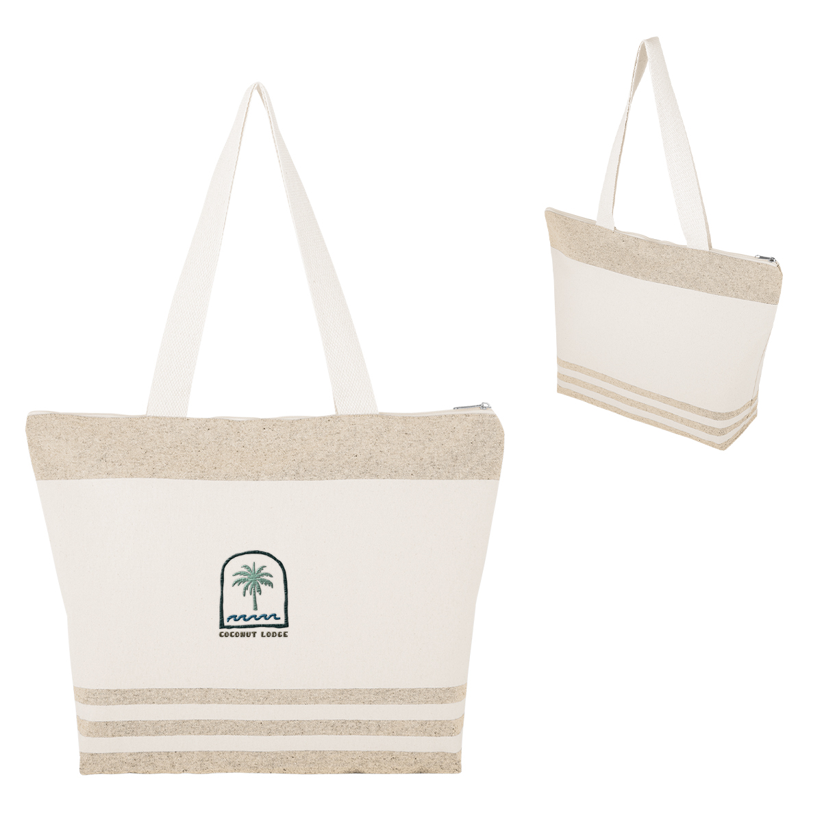 Picture of Marlo 10 Oz. Recycled Cotton Zippered Tote Bag