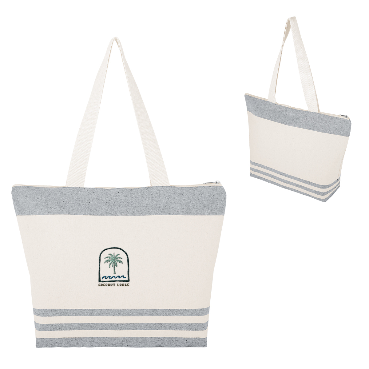 Picture of Marlo 10 Oz. Recycled Cotton Zippered Tote Bag