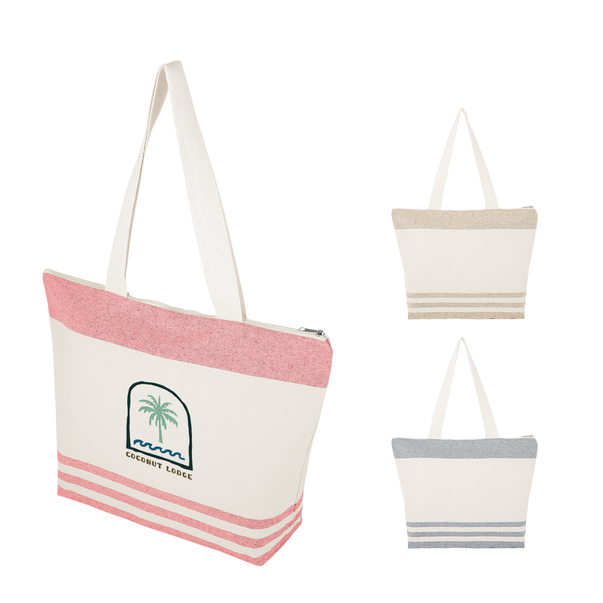 Picture of Marlo 10 Oz. Recycled Cotton Zippered Tote Bag