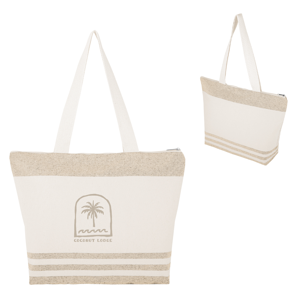 Picture of Marlo 10 Oz. Recycled Cotton Zippered Tote Bag