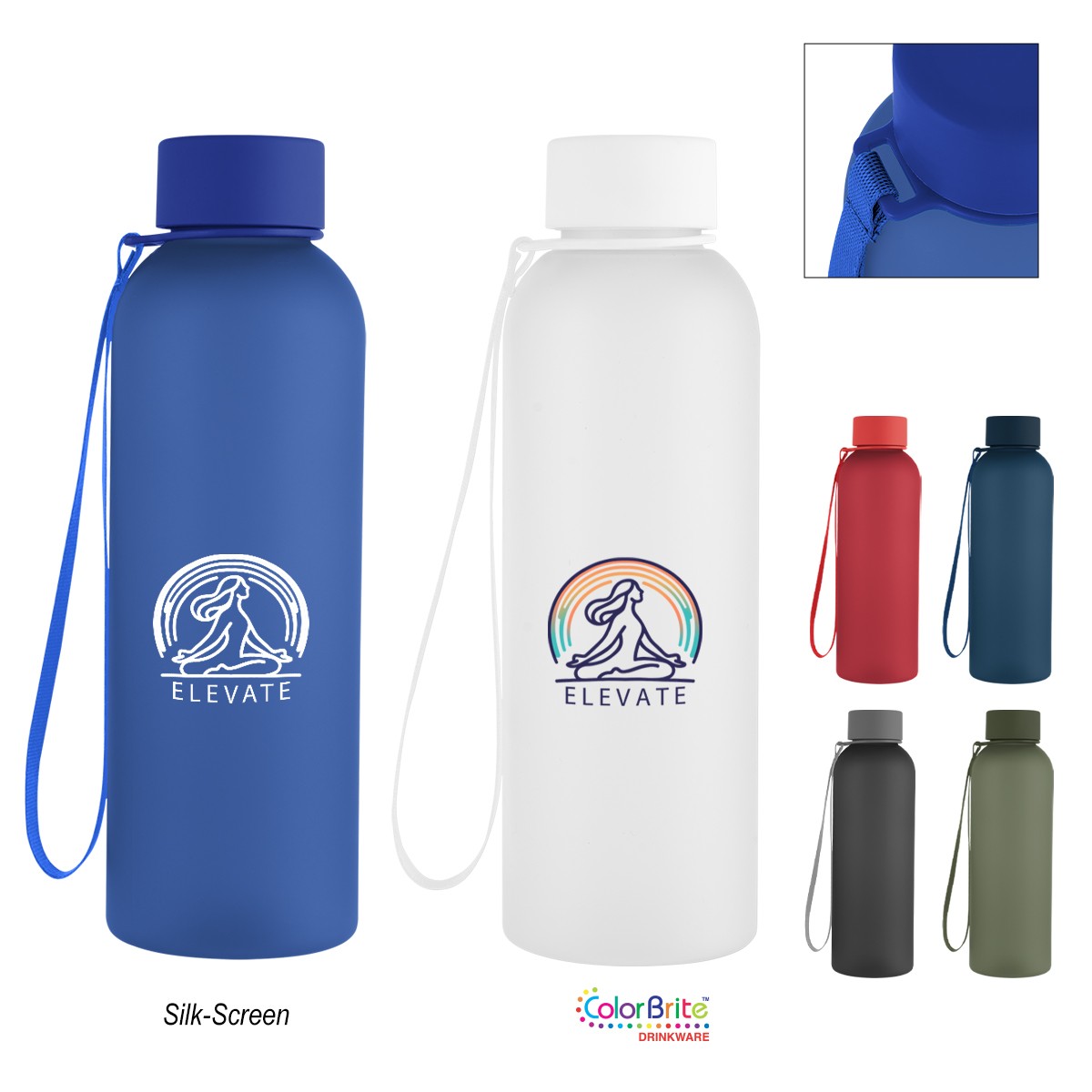 Picture of 20 Oz. Morgan Rpet Rubberized Bottle With Carry Strap