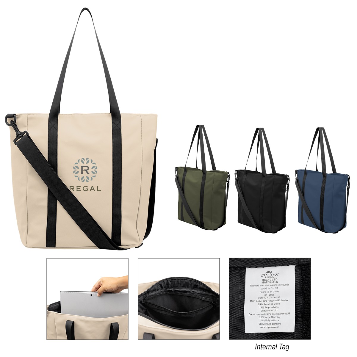 Picture of Hudson Rpet Leatherette Computer Tote Bag