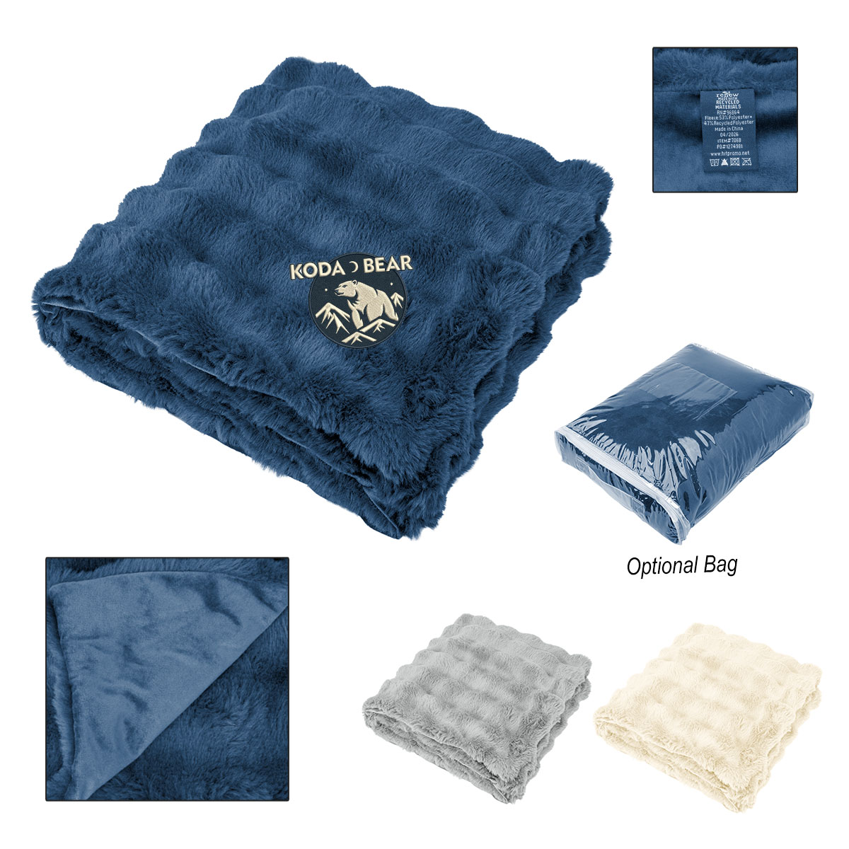 Picture of Faux Fur Rpet Bubble Blanket