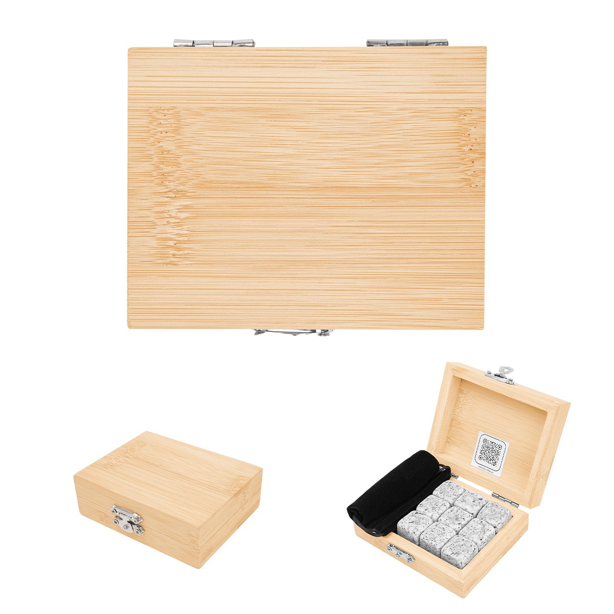 Picture of Whiskey Stone Ice Cubes In Fsc® Bamboo Box