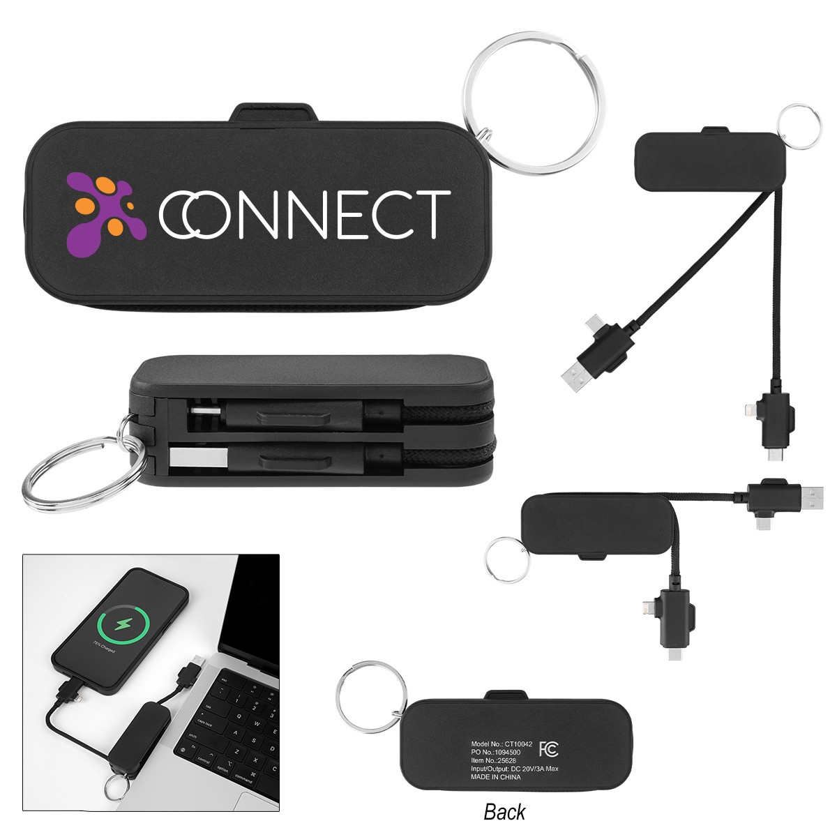 Picture of 60w Fast Charging Cable Keyring