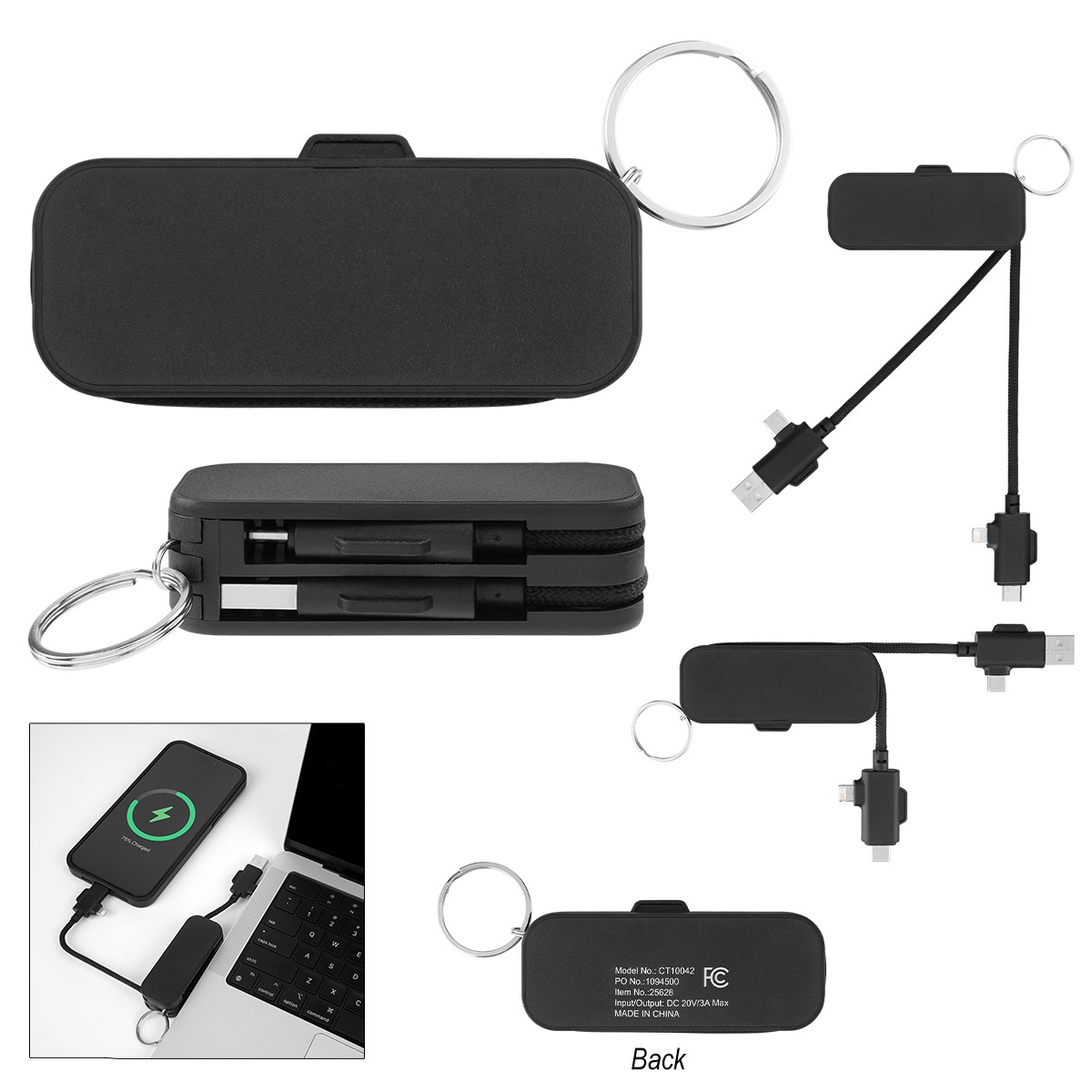 Picture of 60w Fast Charging Cable Keyring