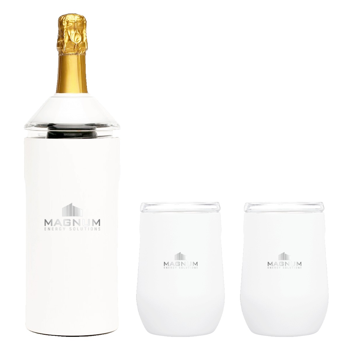 Picture of Vinglacé® Wine Bottle Insulator & 2 Glass Gift Set, Laser, Premium