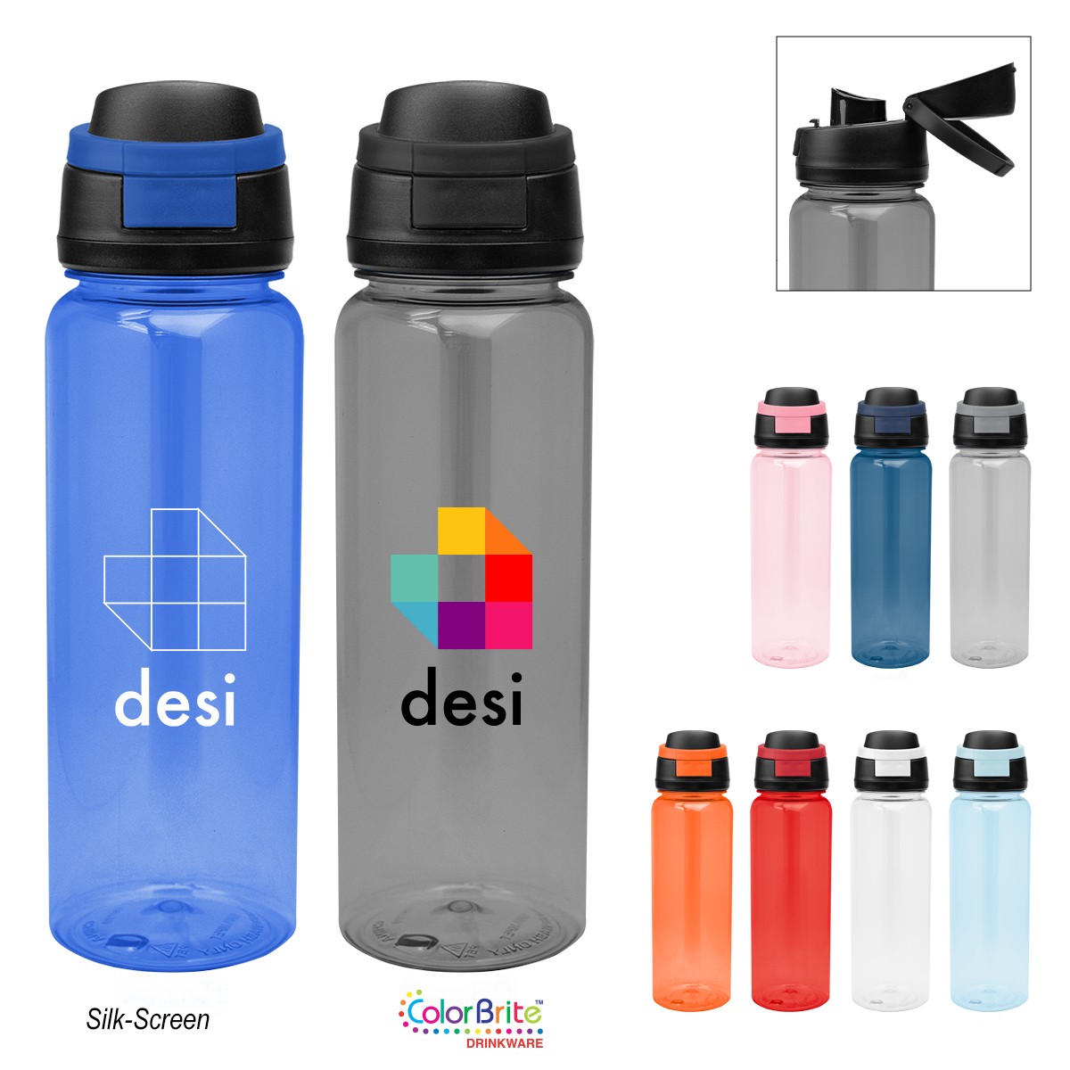 Picture of 32 Oz. Pop Sip Rpet Bottle