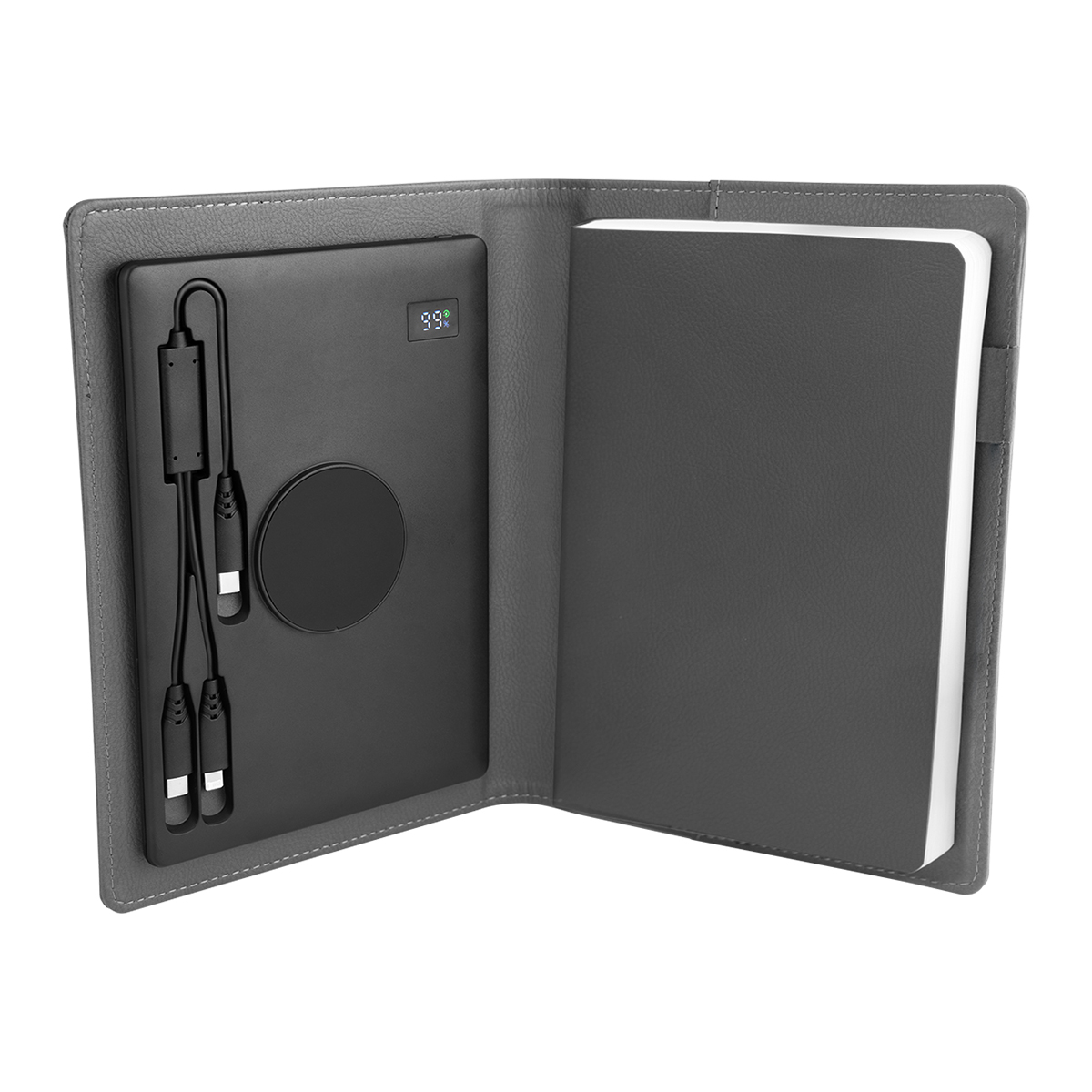 Picture of Recycled Power Folio With Wireless Charger & Power Bank