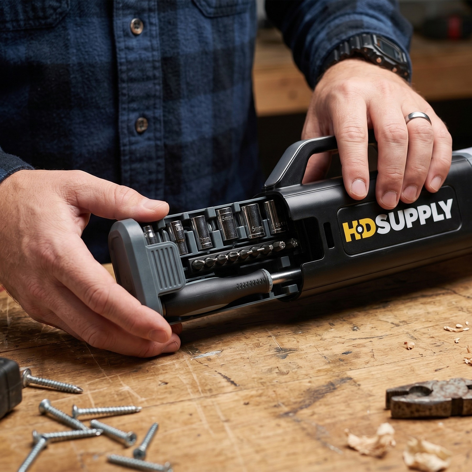 Picture of 24-piece Tool Set With Rechargeable Led Light