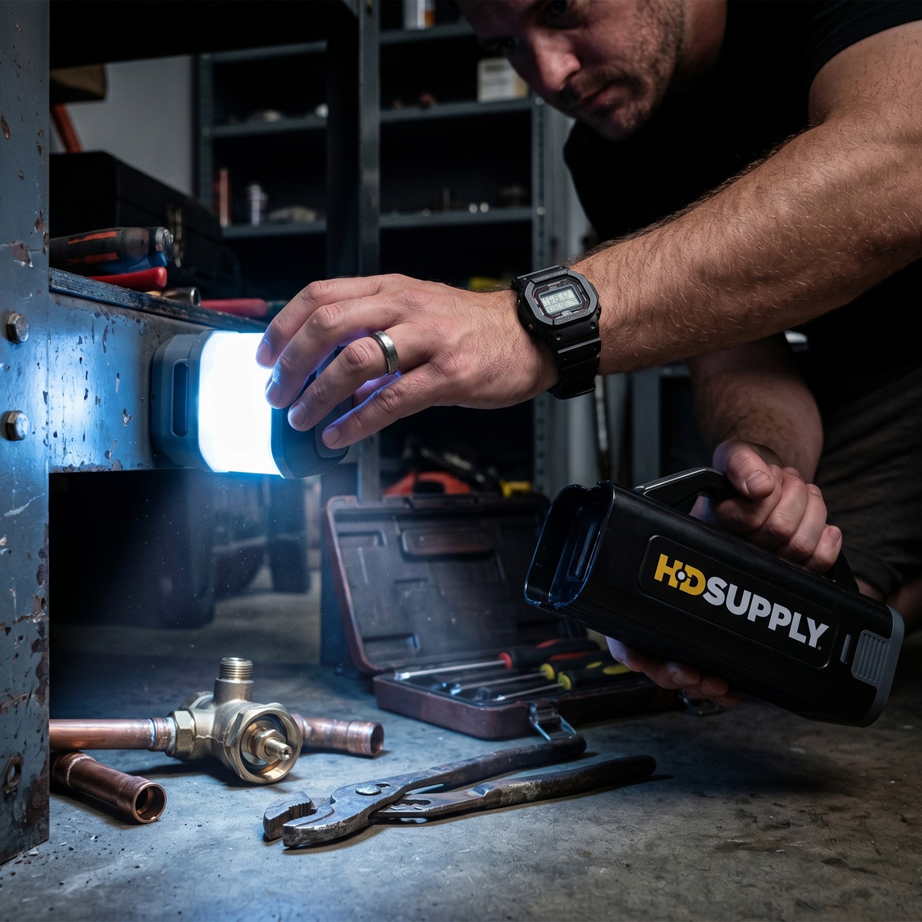 Picture of 24-piece Tool Set With Rechargeable Led Light