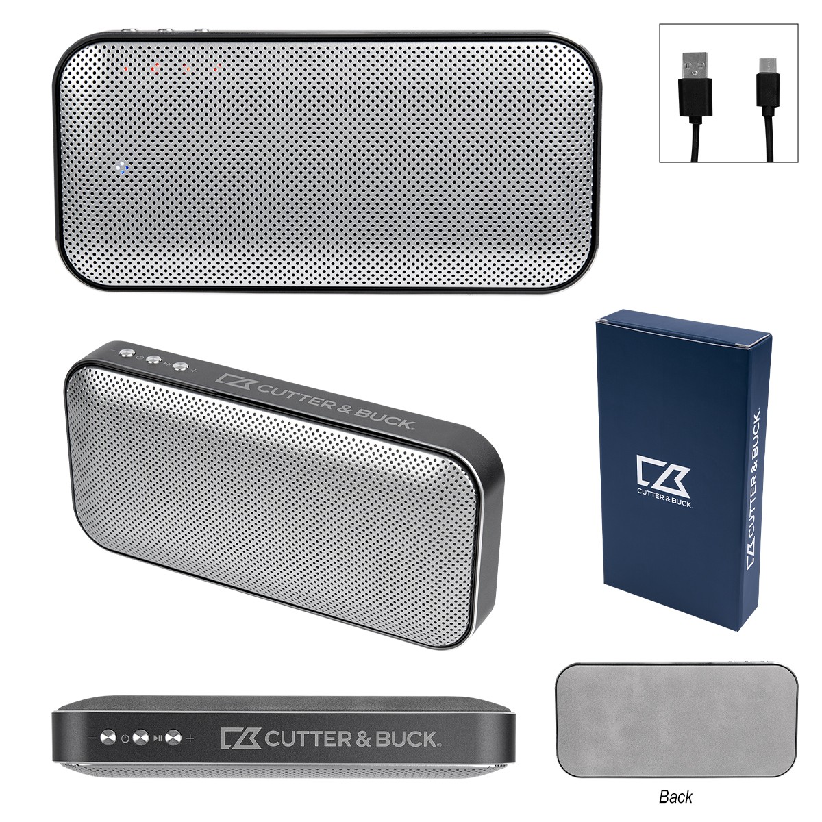 Picture of Cutter & Buck® Aluminum Suede Speaker And Power Bank