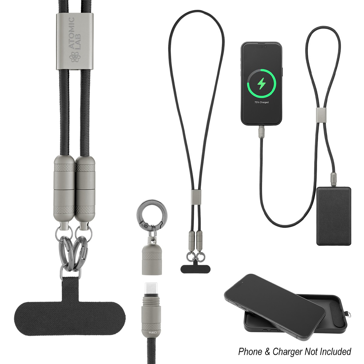 Picture of 60w Charging Cable Lanyard With Phone Tether