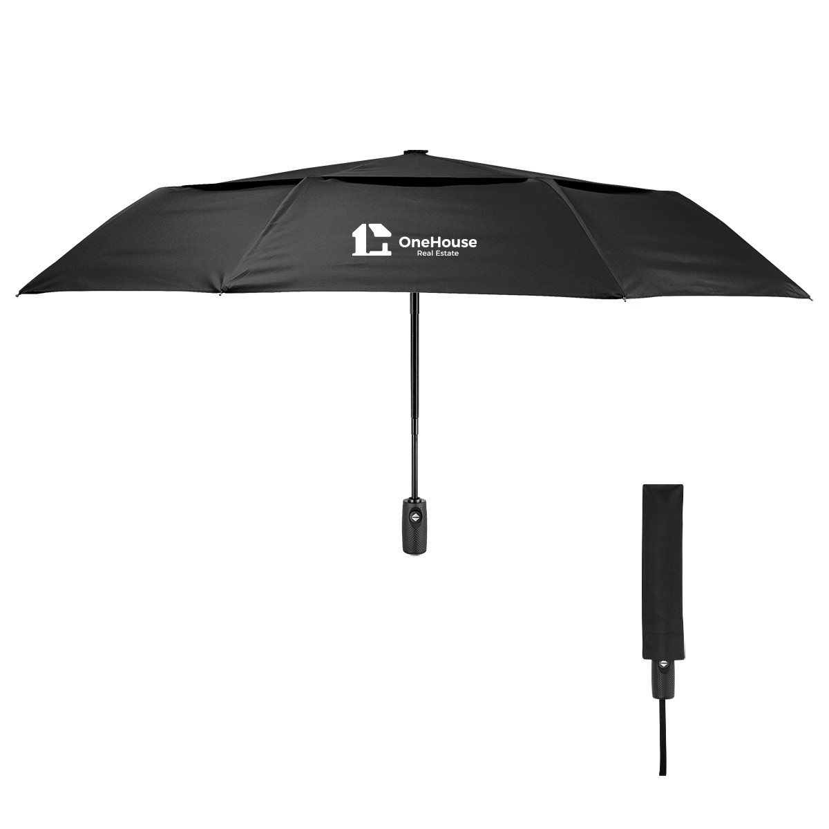 Picture of 42" Telescopic Folding Umbrella With 100% Rpet Canopy