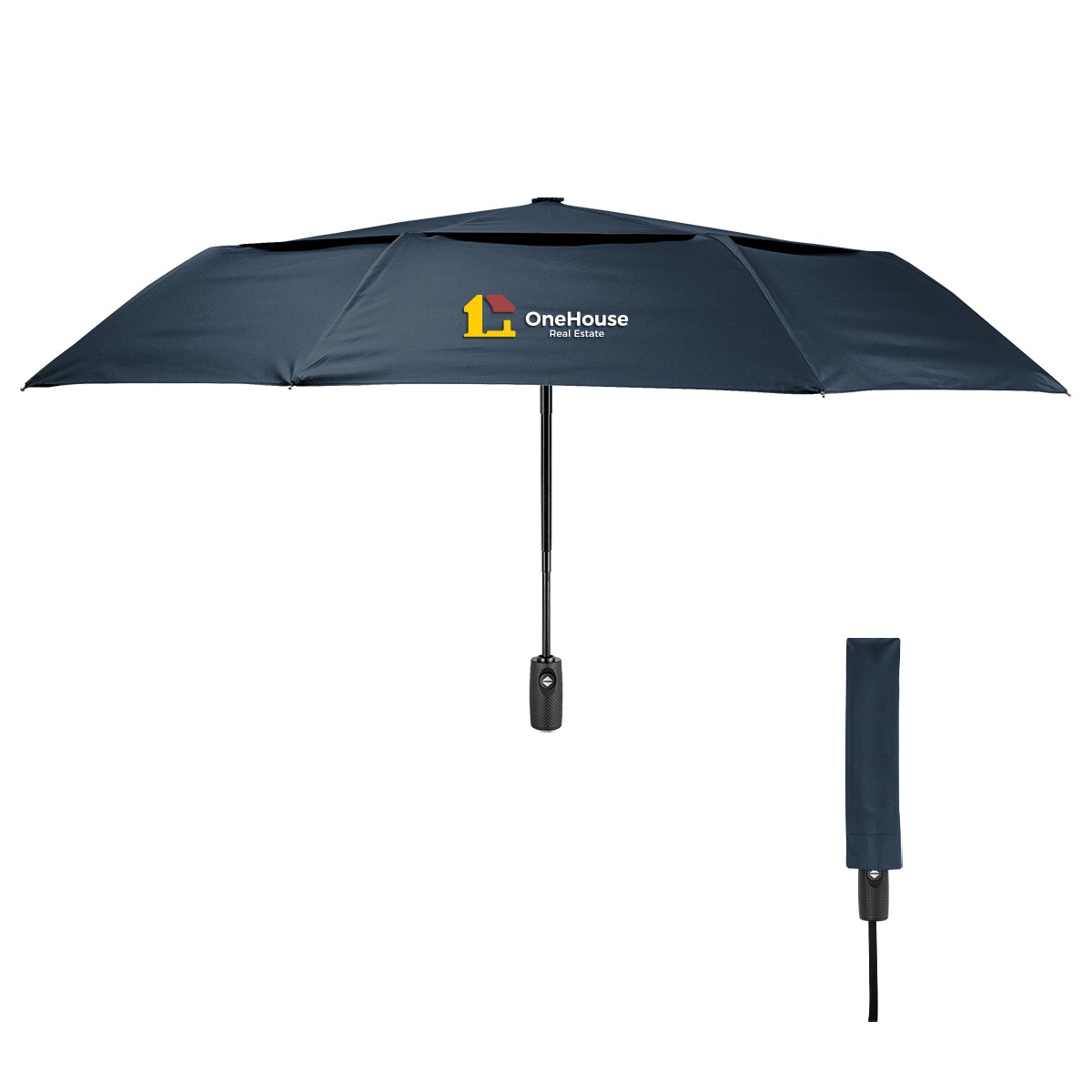 Picture of 42" Telescopic Folding Umbrella With 100% Rpet Canopy