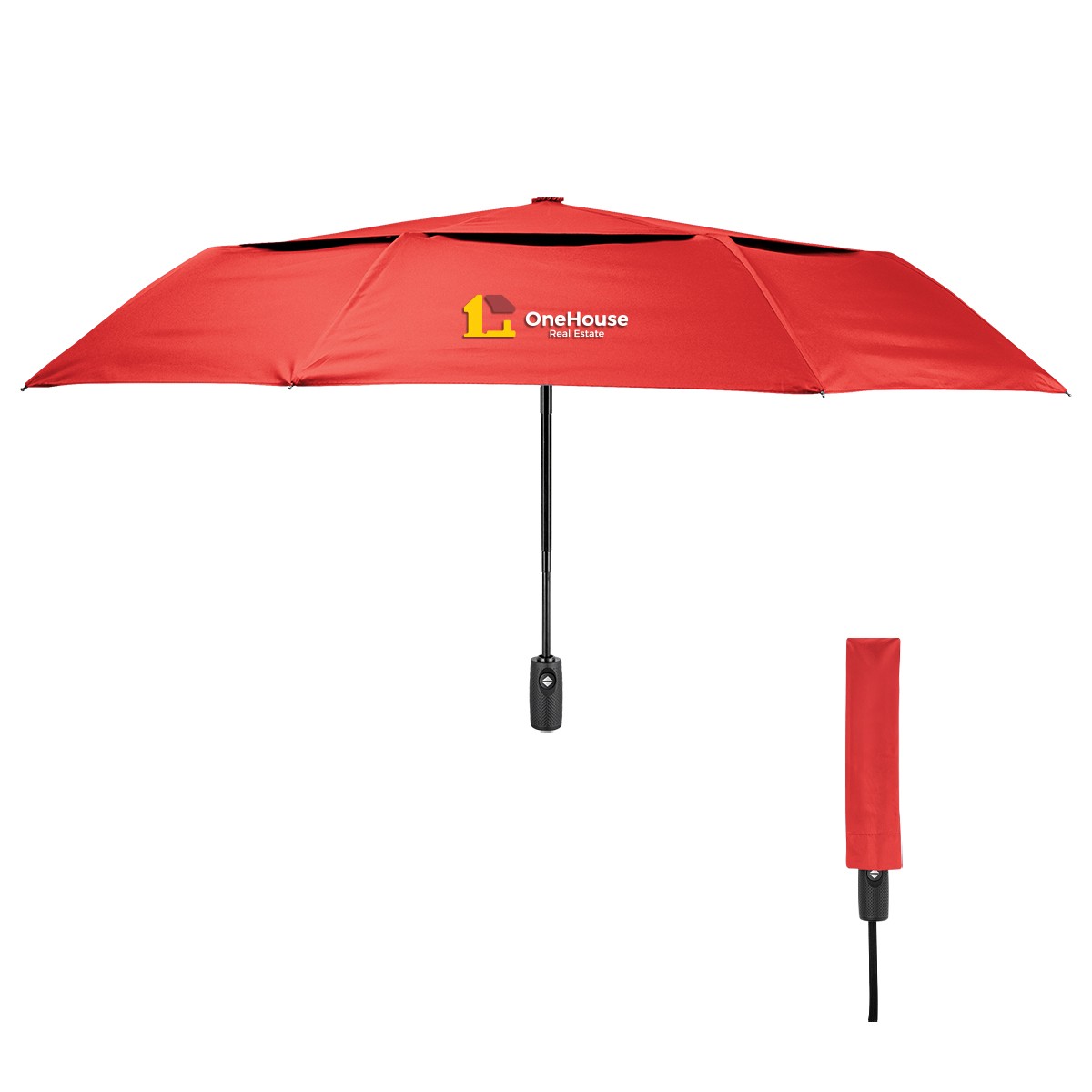 Picture of 42" Telescopic Folding Umbrella With 100% Rpet Canopy