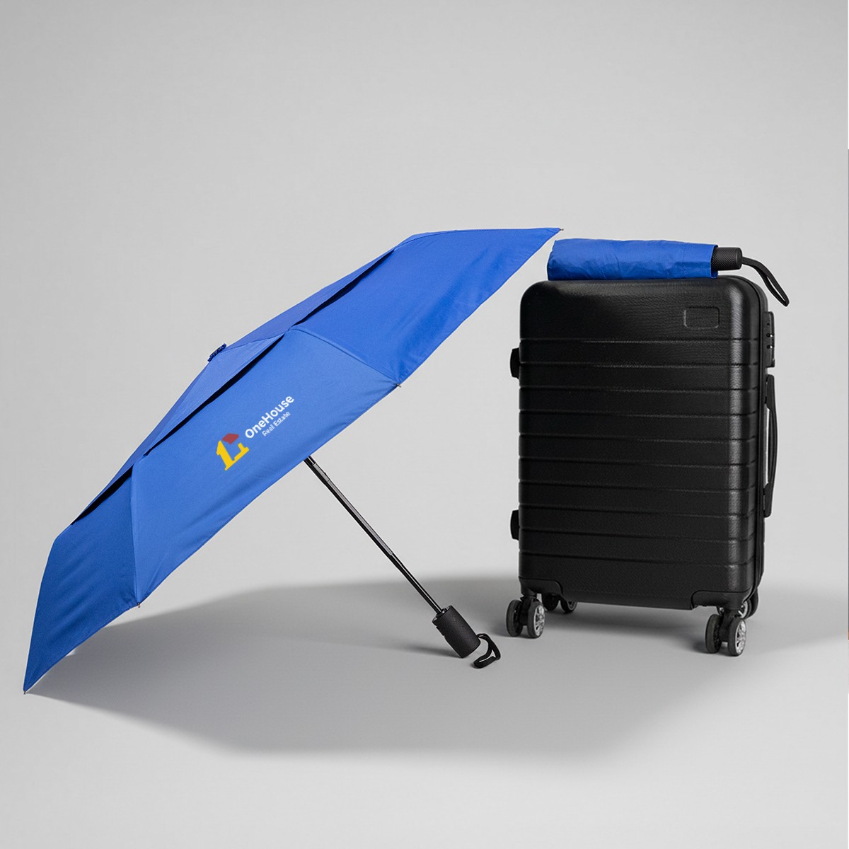 Picture of 42" Telescopic Folding Umbrella With 100% Rpet Canopy