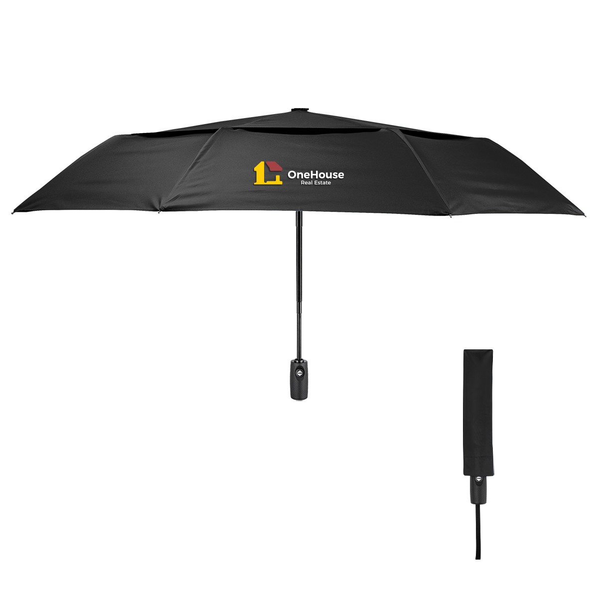 Picture of 42" Telescopic Folding Umbrella With 100% Rpet Canopy
