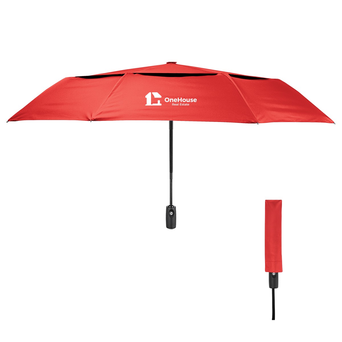 Picture of 42" Telescopic Folding Umbrella With 100% Rpet Canopy