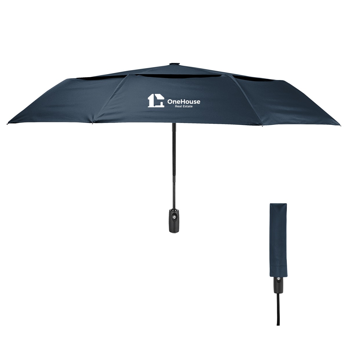 Picture of 42" Telescopic Folding Umbrella With 100% Rpet Canopy