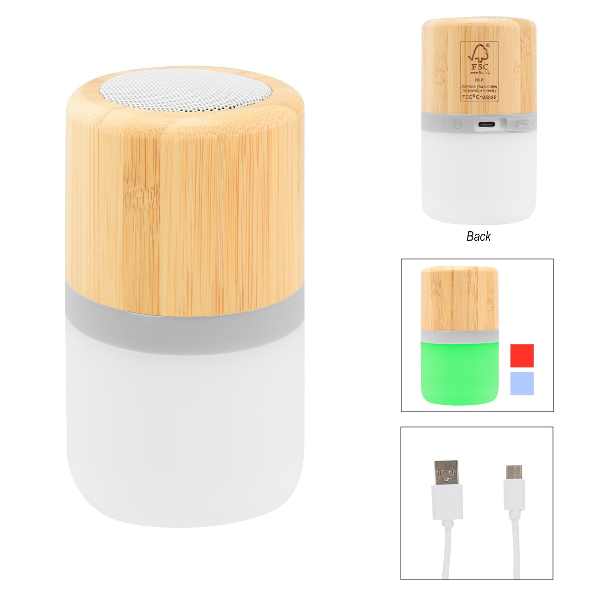 Picture of Bamboo Wireless Light Up Speaker 2.0